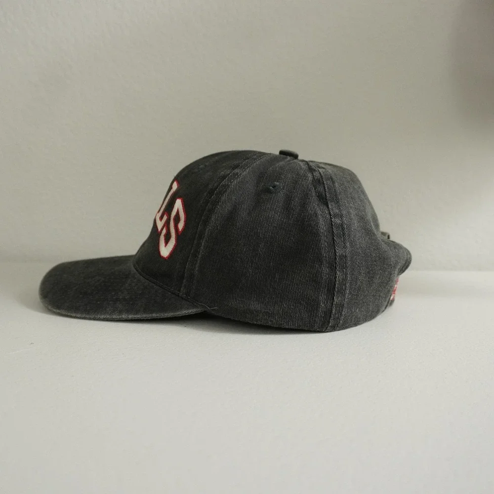 Starter Chicago Bulls Hat Mens OSFA Black Vintage Washed Embroidered NBA Cap